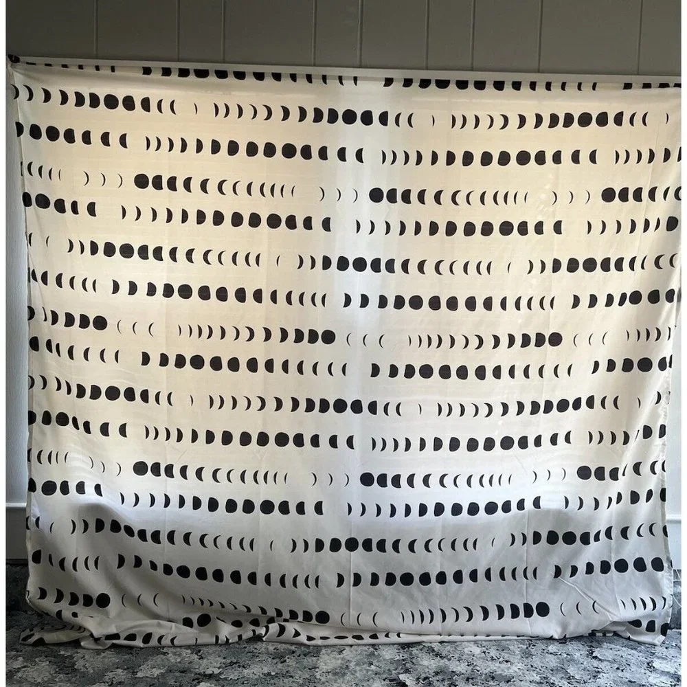 Room Essentials Moon Phase Tapestry Wall Hanging Art Decor Boho White Black 60